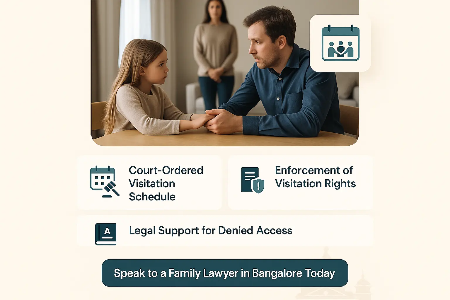 Visitation rights and enforcement in Bangalore – court-ordered schedules, denied access solutions, and legal help for child custody 