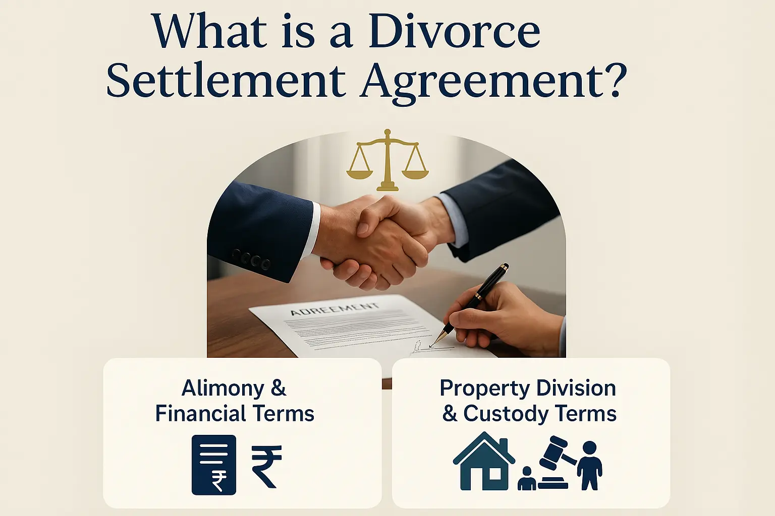What is a divorce settlement agreement – explained with alimony, property division, child custody terms in mutual divorce cases in Bangalore 
