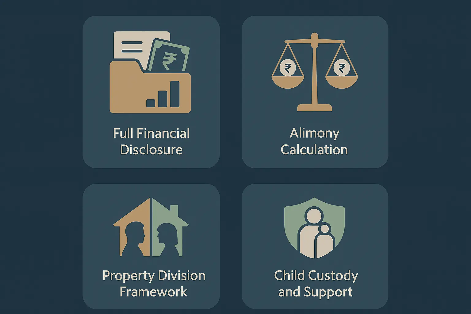 Step-by-step divorce agreement drafting process in Bangalore – financial disclosure, alimony calculation, property division, child custody support