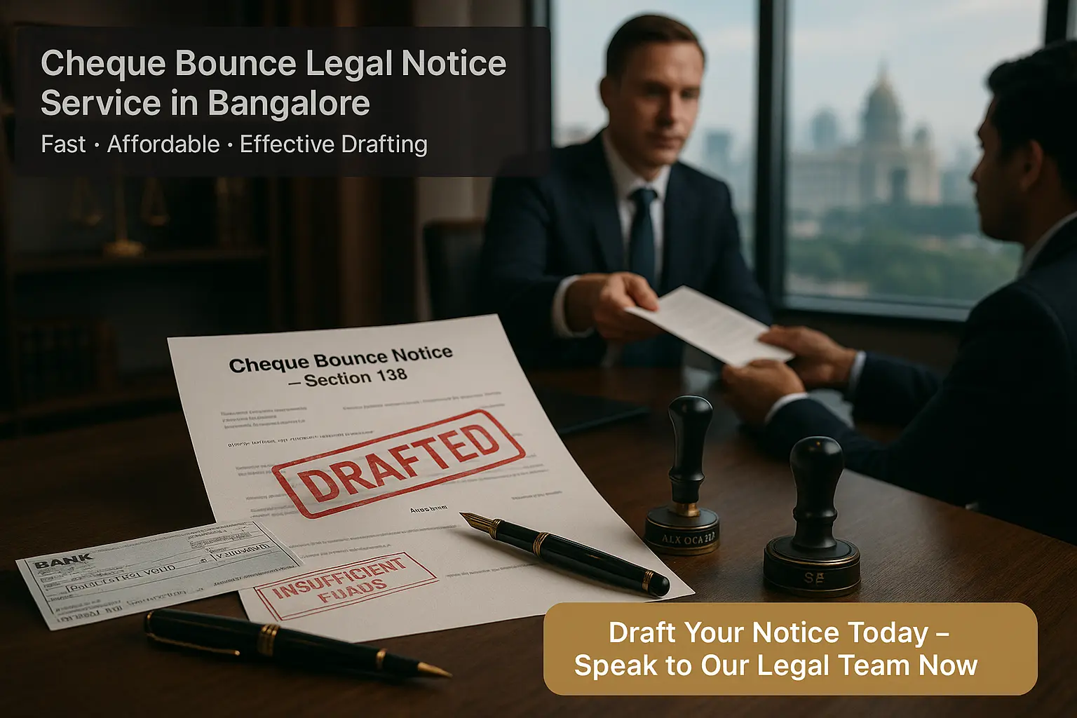cheque bounce notice service in bangalore